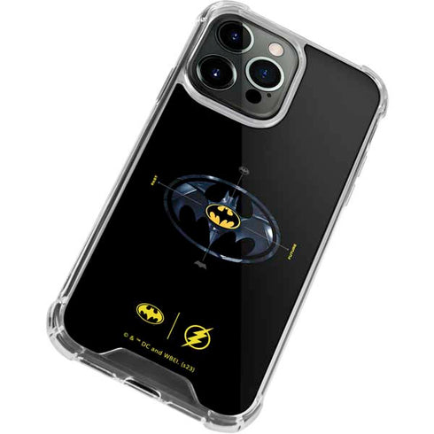 DC Comics The Flash Movie: Batman Multiverse Logos iPhone 14 Pro Clear Case